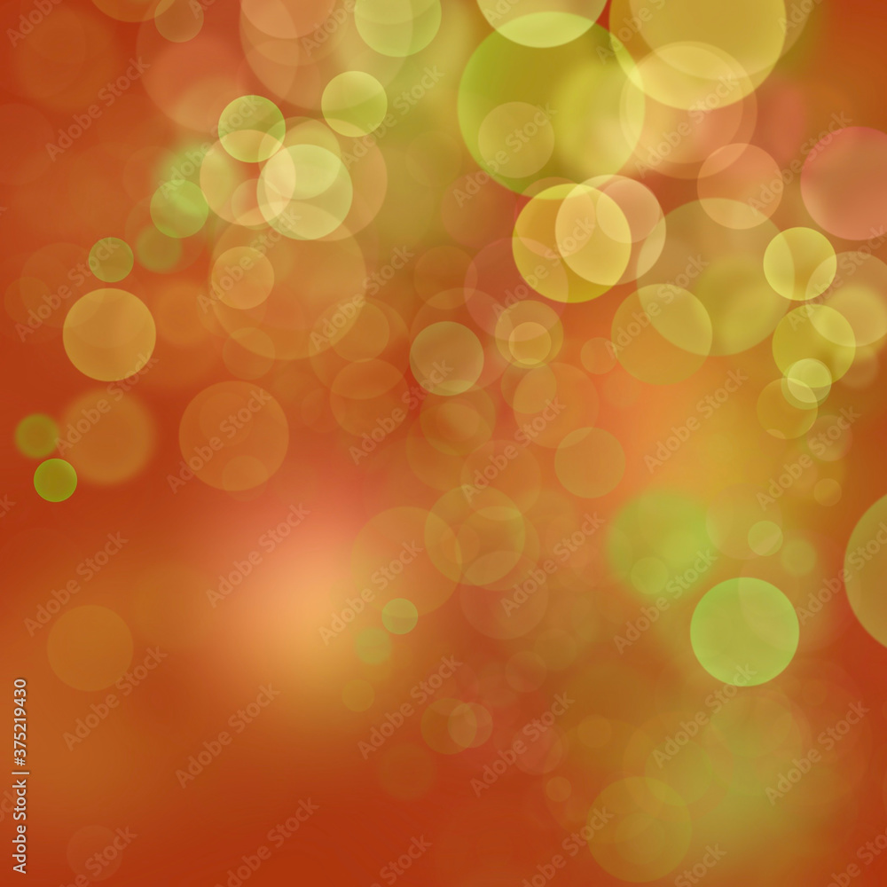 Fototapeta premium Orange-yellow elegant abstract background with blur bokeh effects