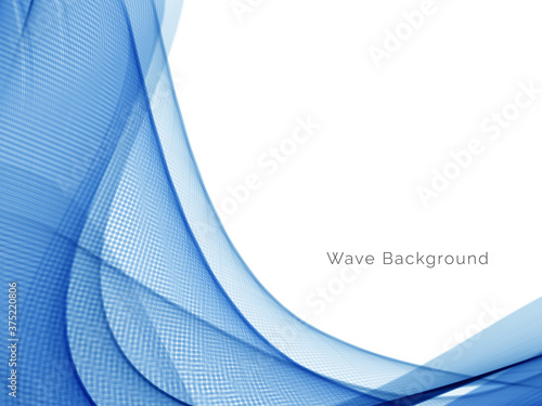 Blue wave stylish dymanic background photo