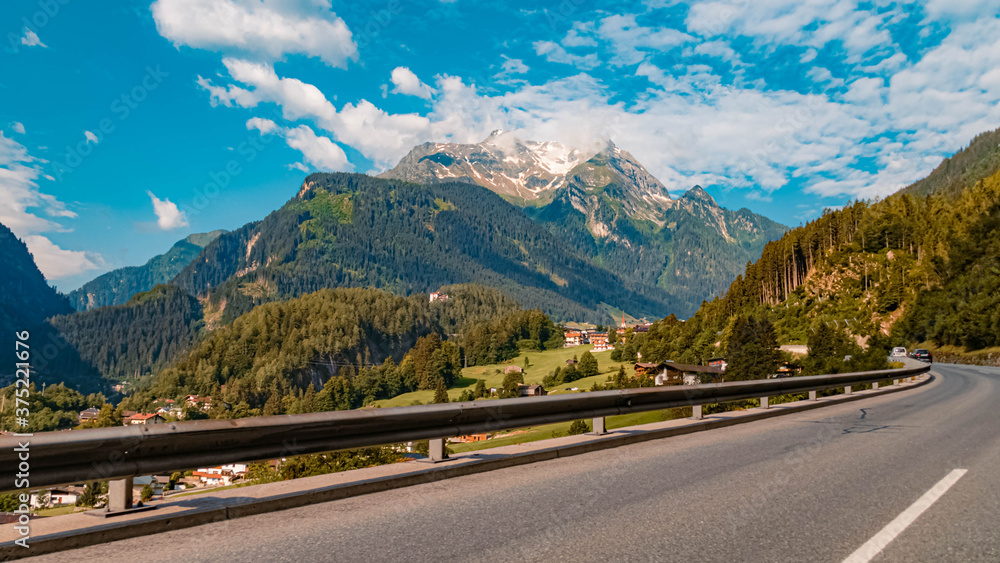 Beautiful alpine summer view at Finkenberg, Tyrol, Austria