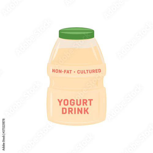 Yogurt Drink, Probiotic Drink Vector Illustration Background