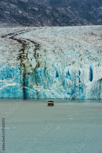 portrait photography of a glacier in alaska in spring