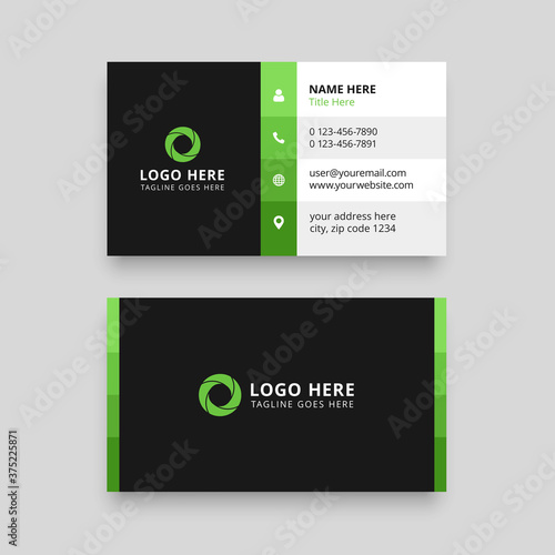 Abstract Green Business Card Template