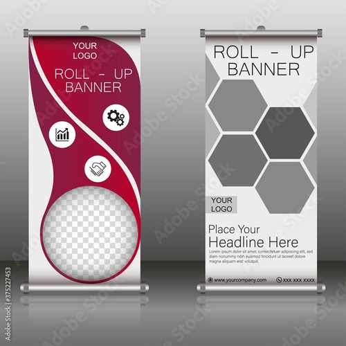 modern roll up banner design template