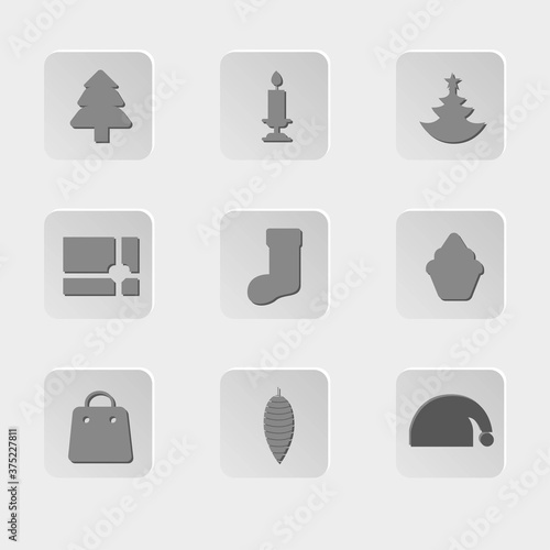 hotel icons set
