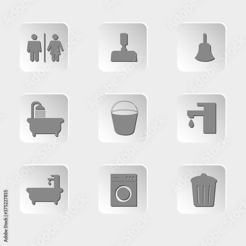 set of flat icons