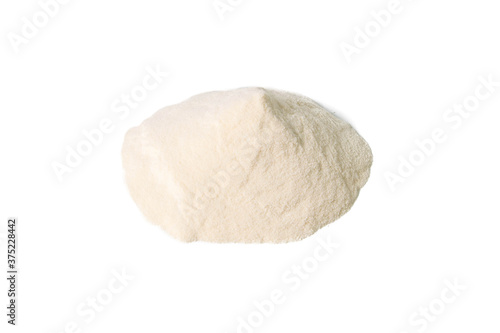 Vászonkép Agar-agar powder isolated on white background