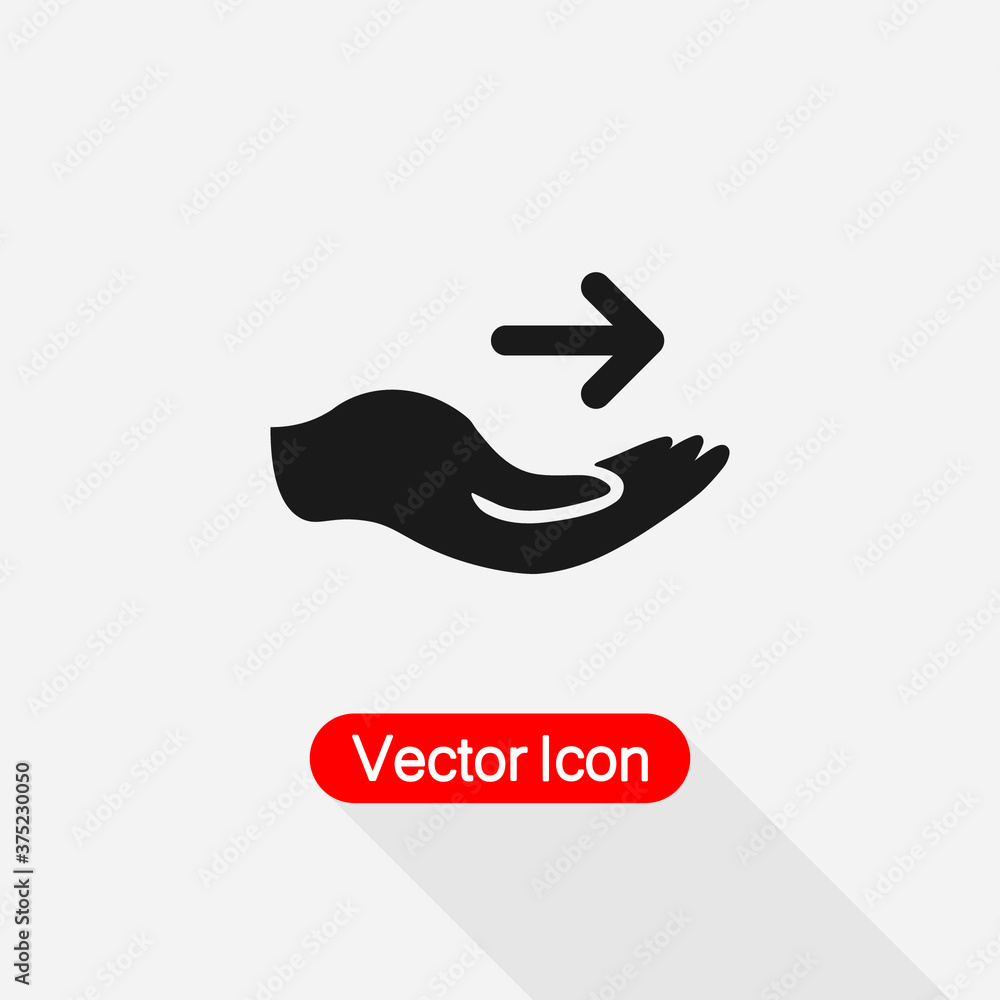 Arrow On Hand Icon Vector Illustration Eps10 Arrow On Hand Icon Vector Illustration Eps10