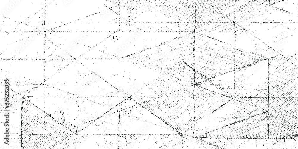 Obraz premium Rough texture. Broken plaster wall effect. Grunge worn damask pattern design. Distressed fabric texture. Overlay texture design. Vector illustration. Eps10.