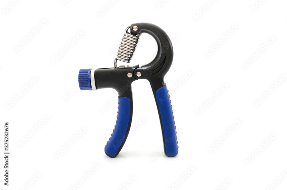 hand expander for training the muscles of the hand isolated on white background. hand expander for training the muscles of the hand isolated on white background.