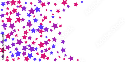 Shooting stars confetti. Multi-colored stars. Holiday background. Abstract texture on a white background. Design element. Vector illustration  EPS 10. 