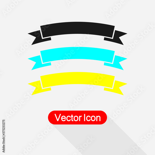 Banner Icon, Ribbon Symbol. Vector Illustration Eps10