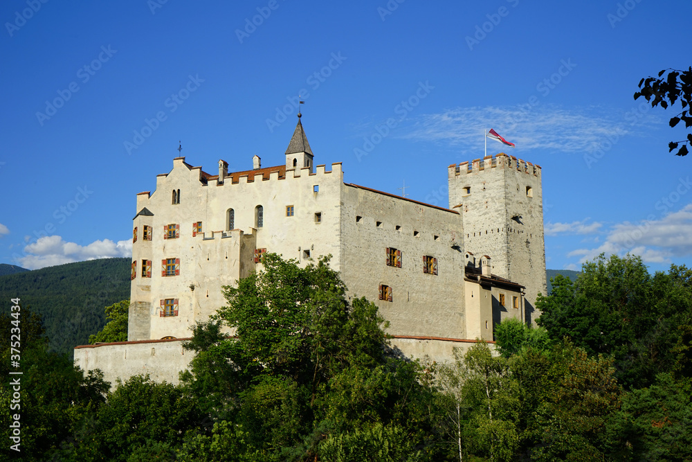 Brunich castle on a summer day, Sudtirol, Trentino Alto Adige, Dolomites, Italy