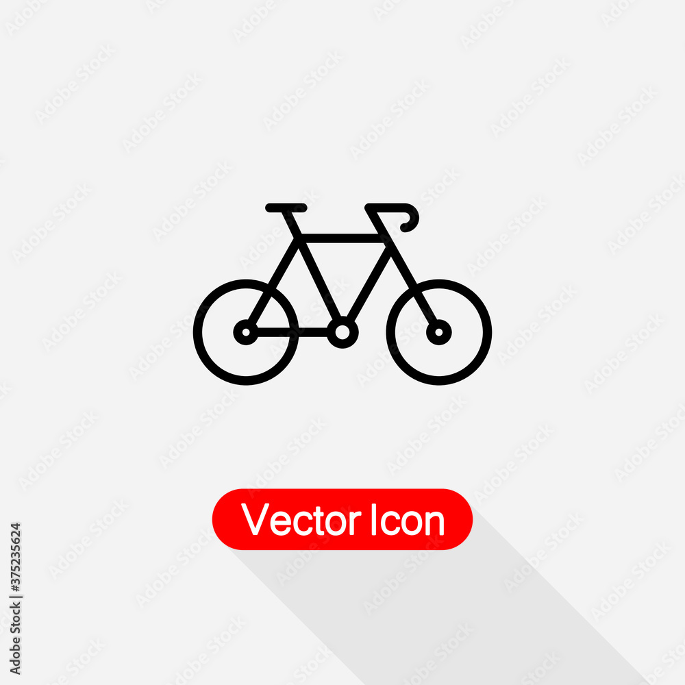 Fototapeta premium Bicycle Icon, Bike Icon Vector Illustration Eps10