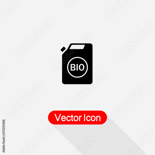 Bio Fuel Canister Icon, Canister Icon, Container and Jerrican, Jug, Gas Symbol Vector Illustration Eps10