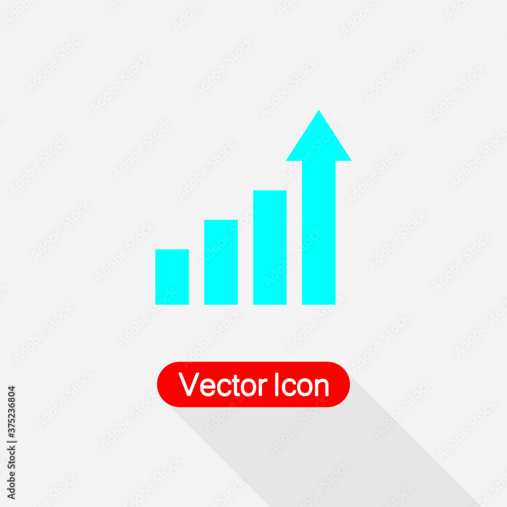 Business And Income Rise Icon, Bar Chart Icon Vector Illustration Eps10 Business And Income Rise Icon, Bar Chart Icon Vector Illustration Eps10