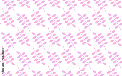 Pastel colors leaves seamless pattern vector art.