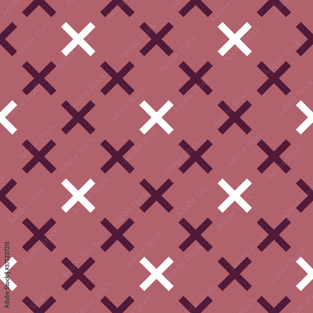 Seamless abstract geometric pattern with crosses. Modern stylish texture