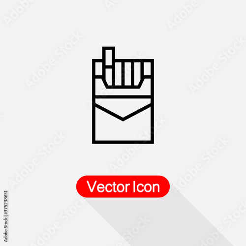 Cigarette Icon,Pack Of Cigarettes Icon Vector Illustration Eps10
