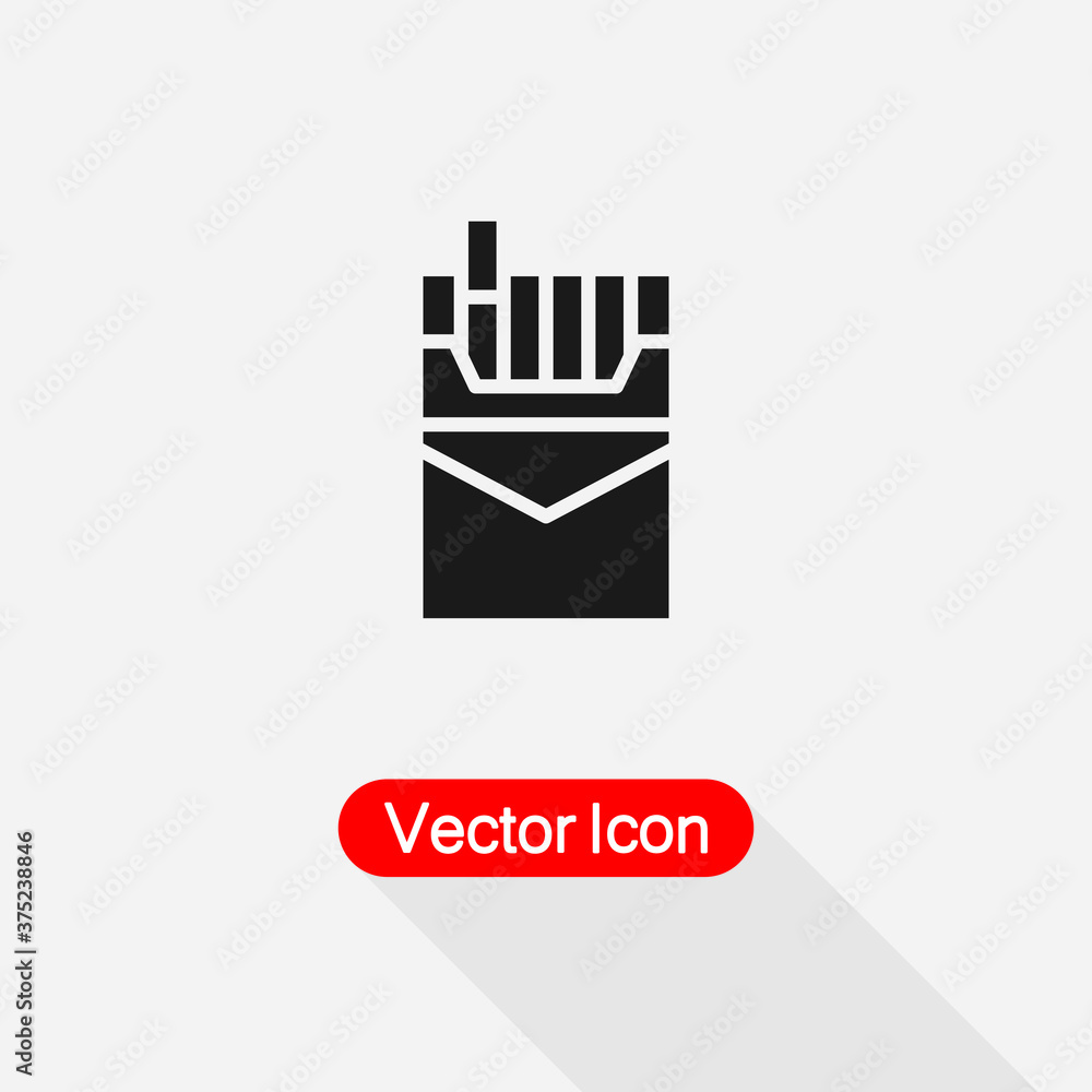 Cigarette Icon,Pack Of Cigarettes Icon Vector Illustration Eps10