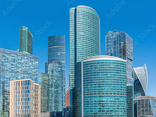 Skyscrapers of International Business Center  Moscow City   Russia