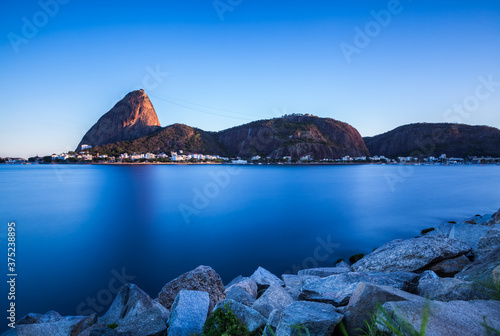 Sunset at Guanabara Bay in Rio de Janeiro. photo