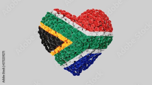 South Africa National Day. April 27. Freedom Day. Heart shape ma