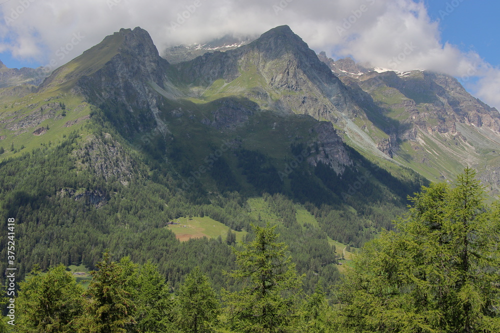 Mountain landscapes in Valle D'Ayas., Italy. Mountain landscapes in Valle D'Ayas., Italy.