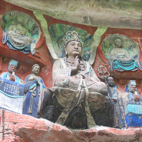 Dazu Rock Carvings rock figure of a Buddha
