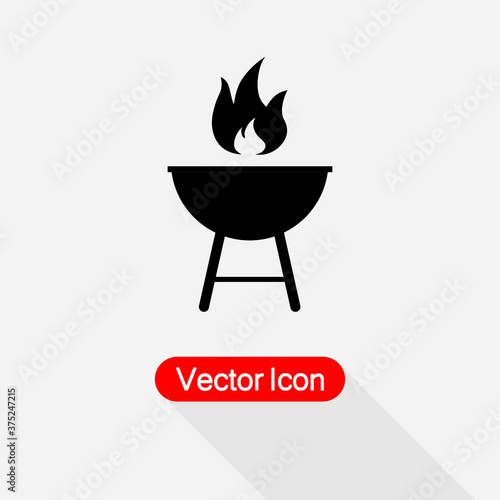 Grill Icon Vector Illustration Eps10