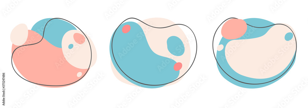 Obraz premium Organic Liquid Future Frame Pack. Modern Mind Vector