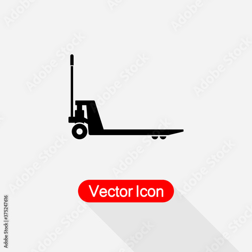 Hand Pallet Truck Icon Vector Illustration Eps10