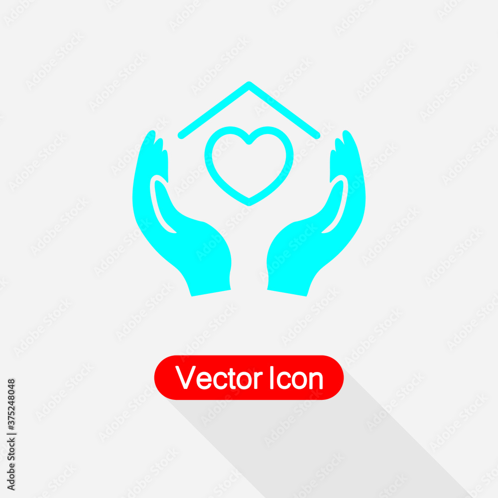 Hands Holding House With Heart Icon Vector Illustration Eps10 Hands Holding House With Heart Icon Vector Illustration Eps10