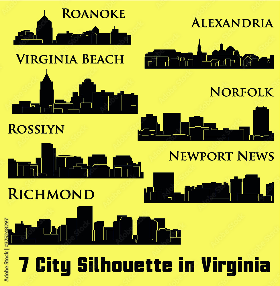 7 City in Virginia ( Richmond, Alexandria, Virginia Beach, Rosslyn, Roanoke, Norfolk, Newport News ) 7 City in Virginia ( Richmond, Alexandria, Virginia Beach, Rosslyn, Roanoke, Norfolk, Newport News )