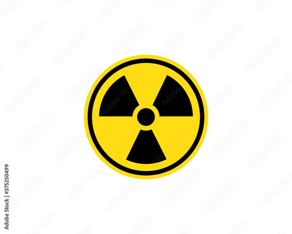 Radiation sign. Danger warning. Vector on isolated white background. EPS 10 Radiation sign. Danger warning. Vector on isolated white background. EPS 10