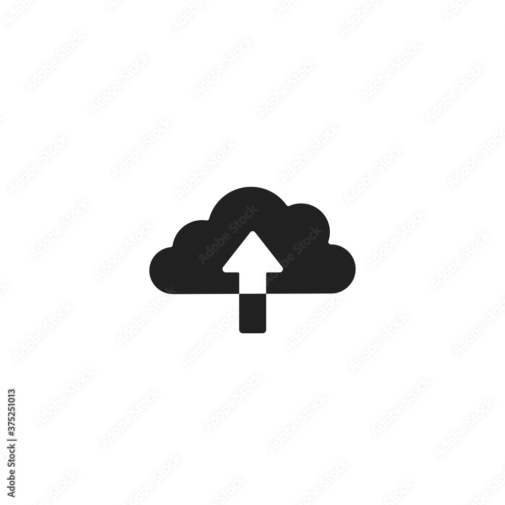 Upload to cloud, simple wed icon. Save arrow concept illustration in vector flat Upload to cloud, simple wed icon. Save arrow concept illustration in vector flat