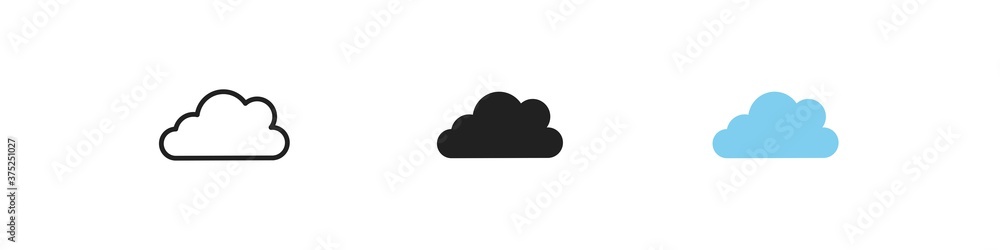 Cloud, cartoon sky isolated icon set, concept for your design in vector flat Cloud, cartoon sky isolated icon set, concept for your design in vector flat