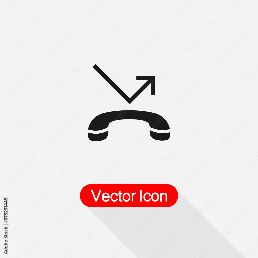 Missed Call Icon Vector Illustration Eps10 Missed Call Icon Vector Illustration Eps10