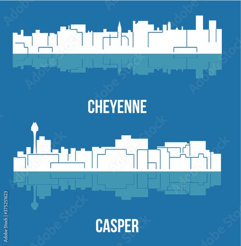 2 city in Wyoming ( Cheyenne, Casper )