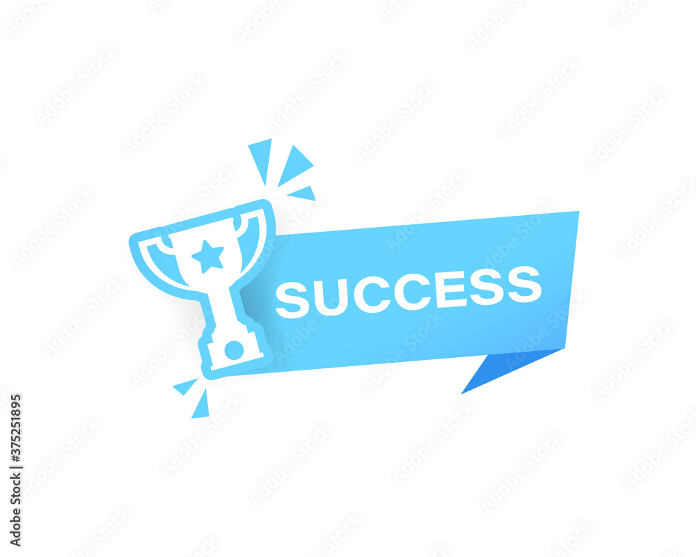 Success label. For marketing or business. Vector on isolated white background. EPS 10 Success label. For marketing or business. Vector on isolated white background. EPS 10