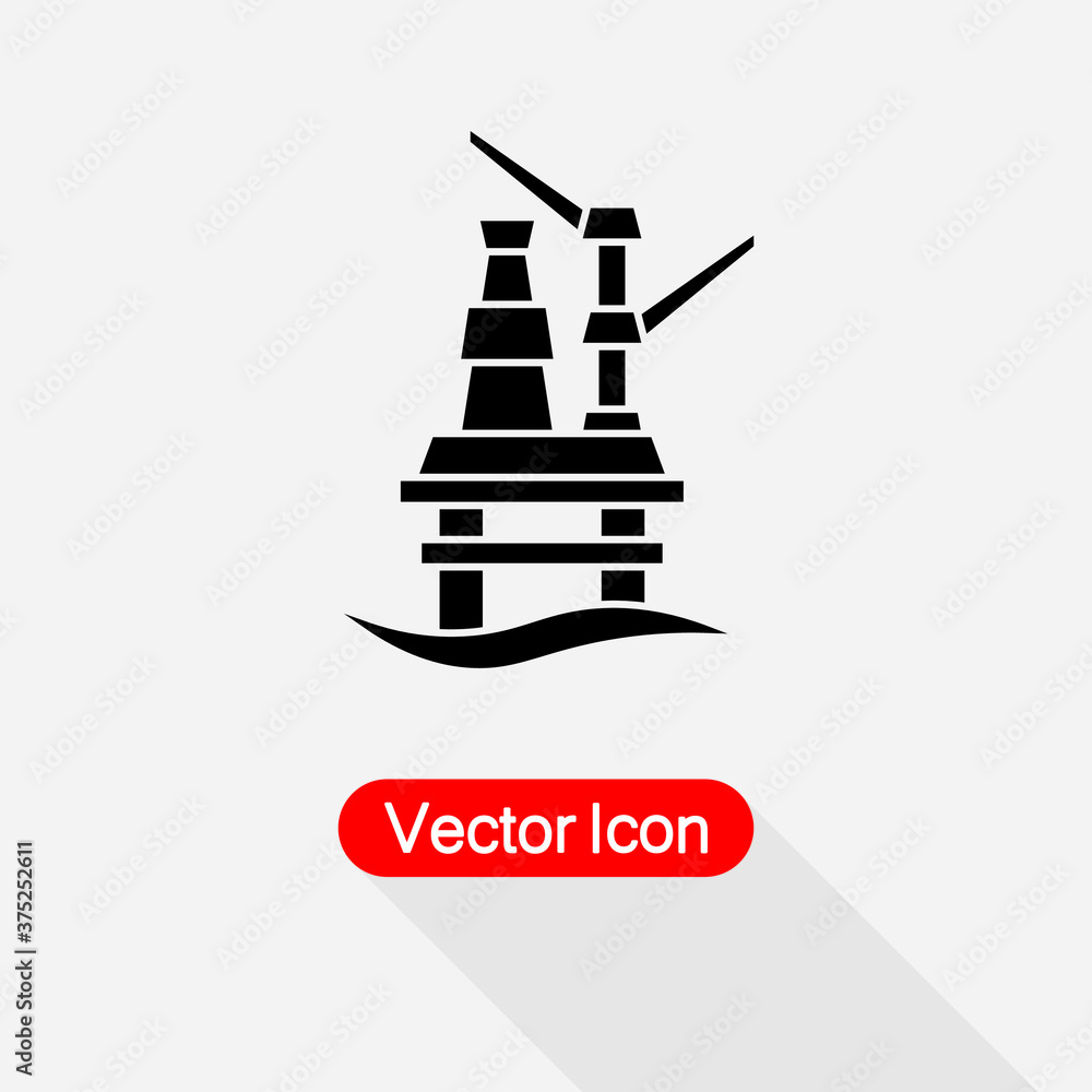 Oil Rig Icon Vector Illustration Eps10 Oil Rig Icon Vector Illustration Eps10