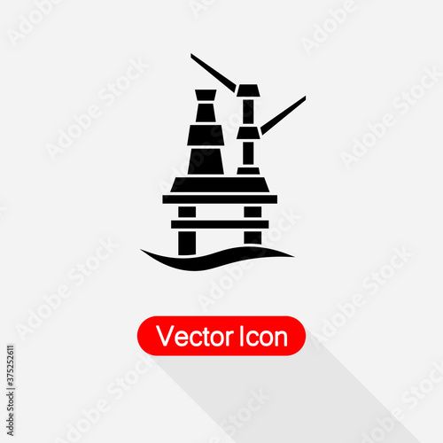 Oil Rig Icon Vector Illustration Eps10 © Евгений Яковина