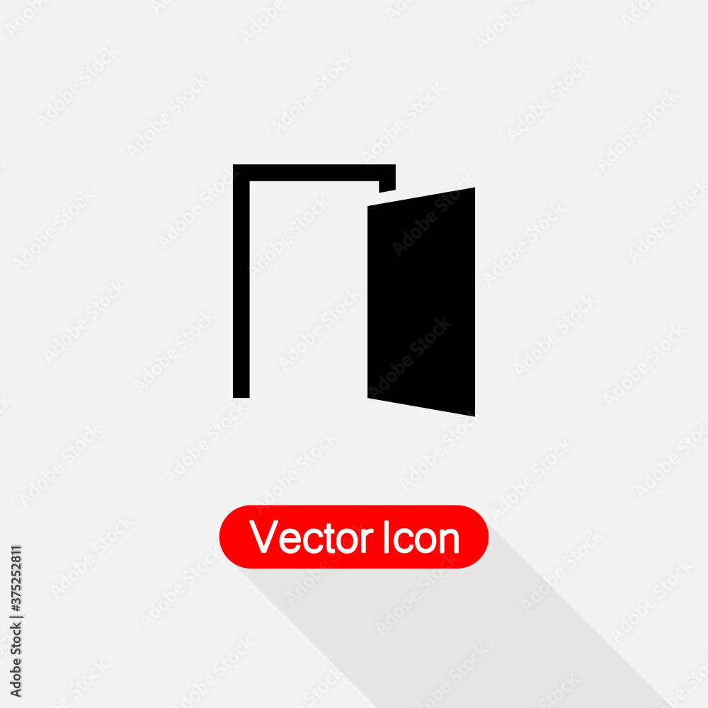 Opened Door Icon Vector Illustration Eps10