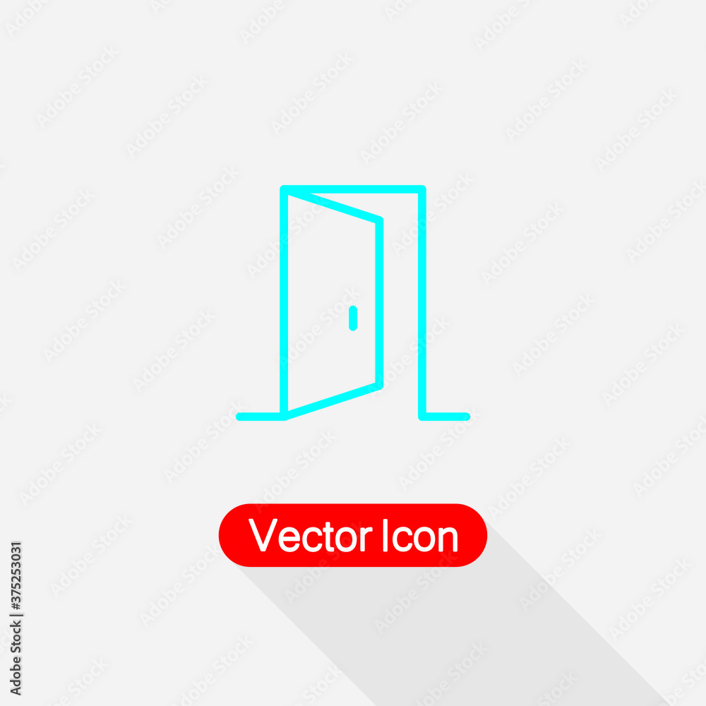 Opened Door Icon Vector Illustration Eps10 Opened Door Icon Vector Illustration Eps10
