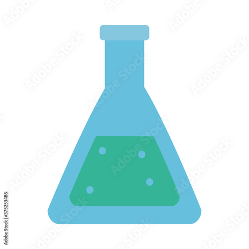 chemical flask icon, flat style