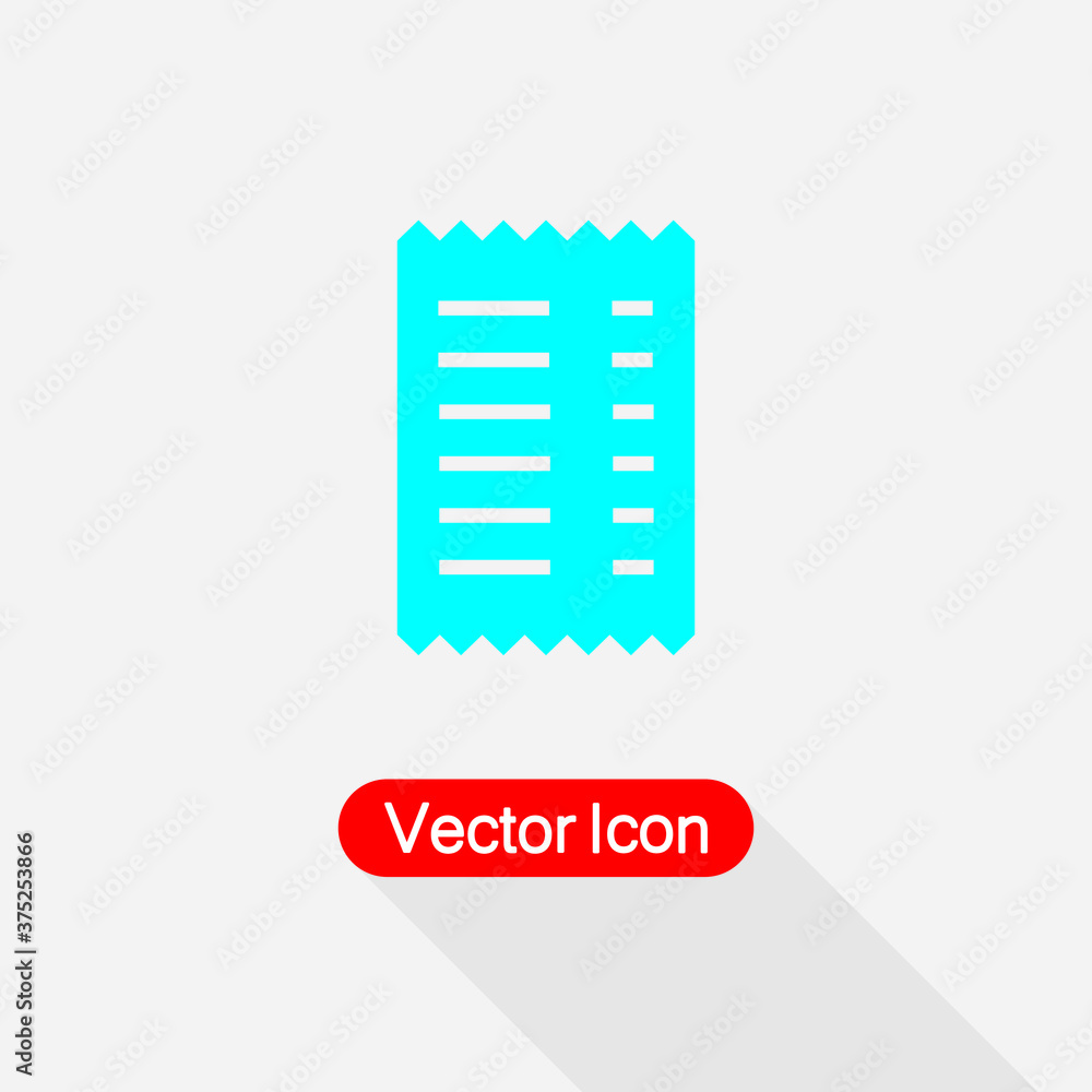 Paper Check Receipt Icon Vector Illustration Eps10 Paper Check Receipt Icon Vector Illustration Eps10