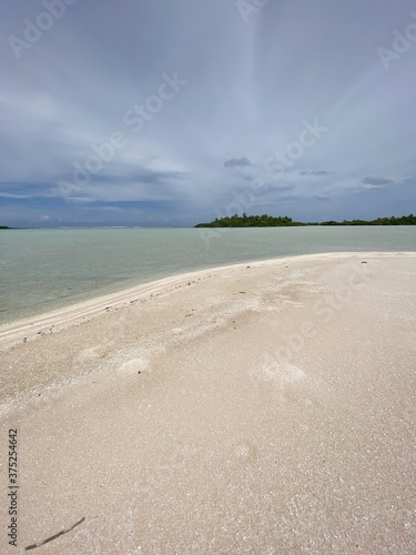 Fototapeta Naklejka Na Ścianę i Meble -  Plage de sable rose à Rangiroa, Polynésie française
