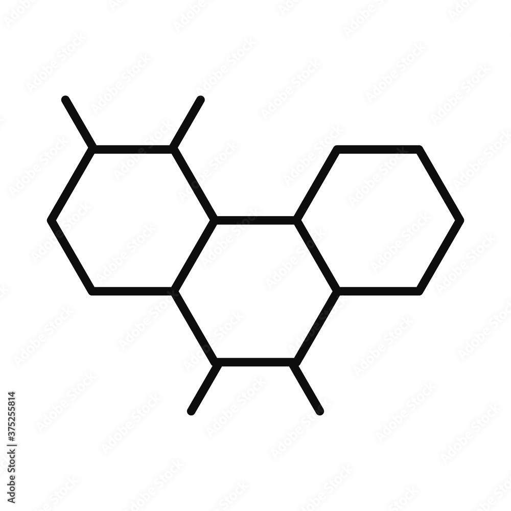 chemical bond icon, line style chemical bond icon, line style