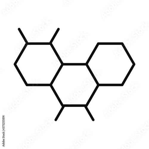 chemical bond icon, line style