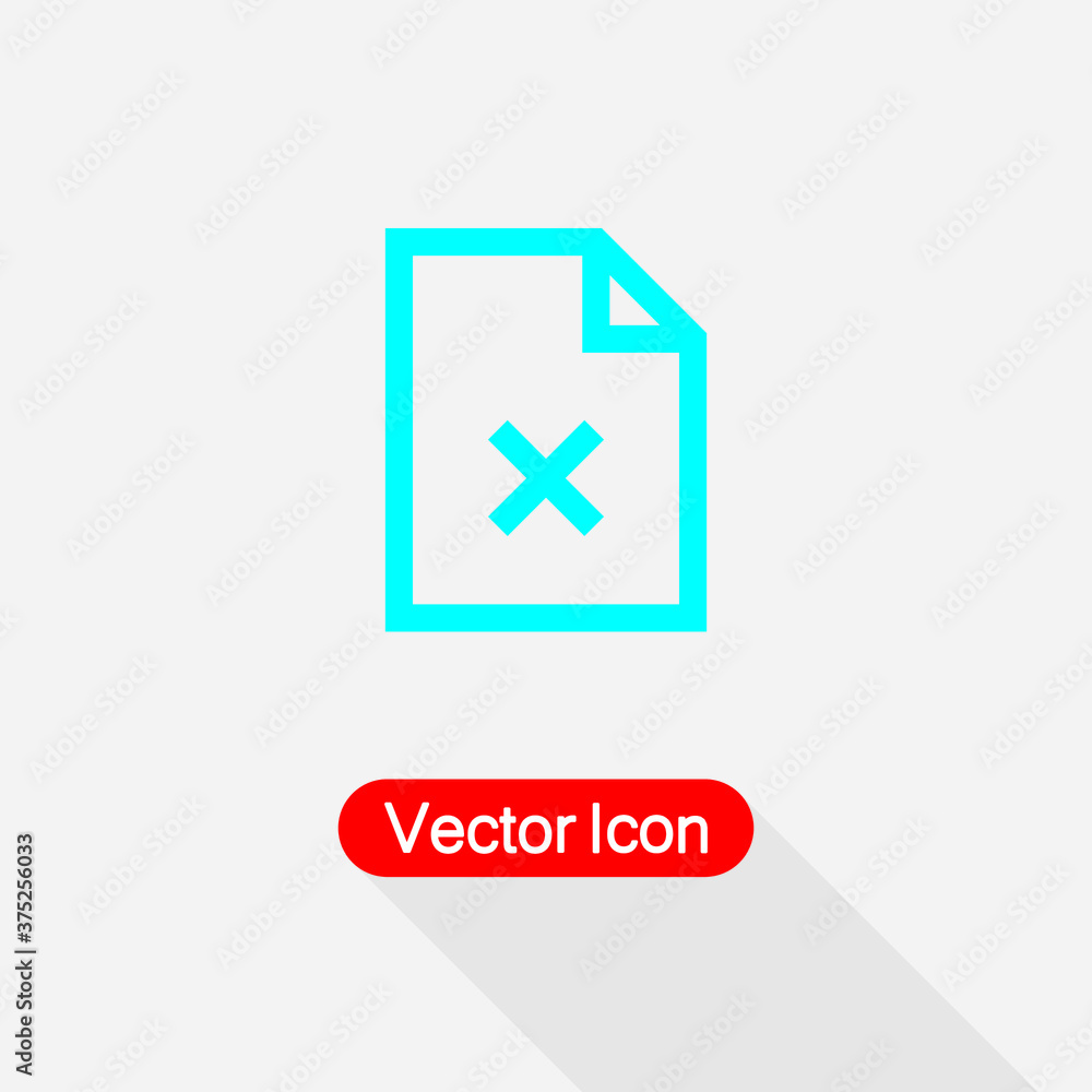 Rejected Document Icon Cross On Paper Icon Vector Illustration Eps10 Rejected Document Icon Cross On Paper Icon Vector Illustration Eps10