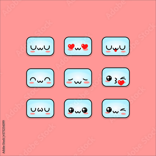 UwU emoji kit - kawaii, cute stickers